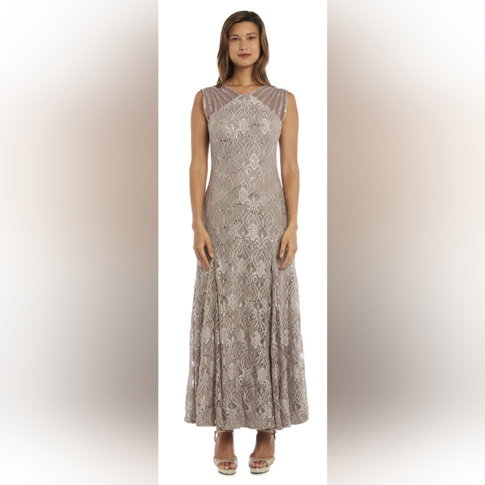 NWT R&M Richards champagne dress Mother of the Bride or Groom